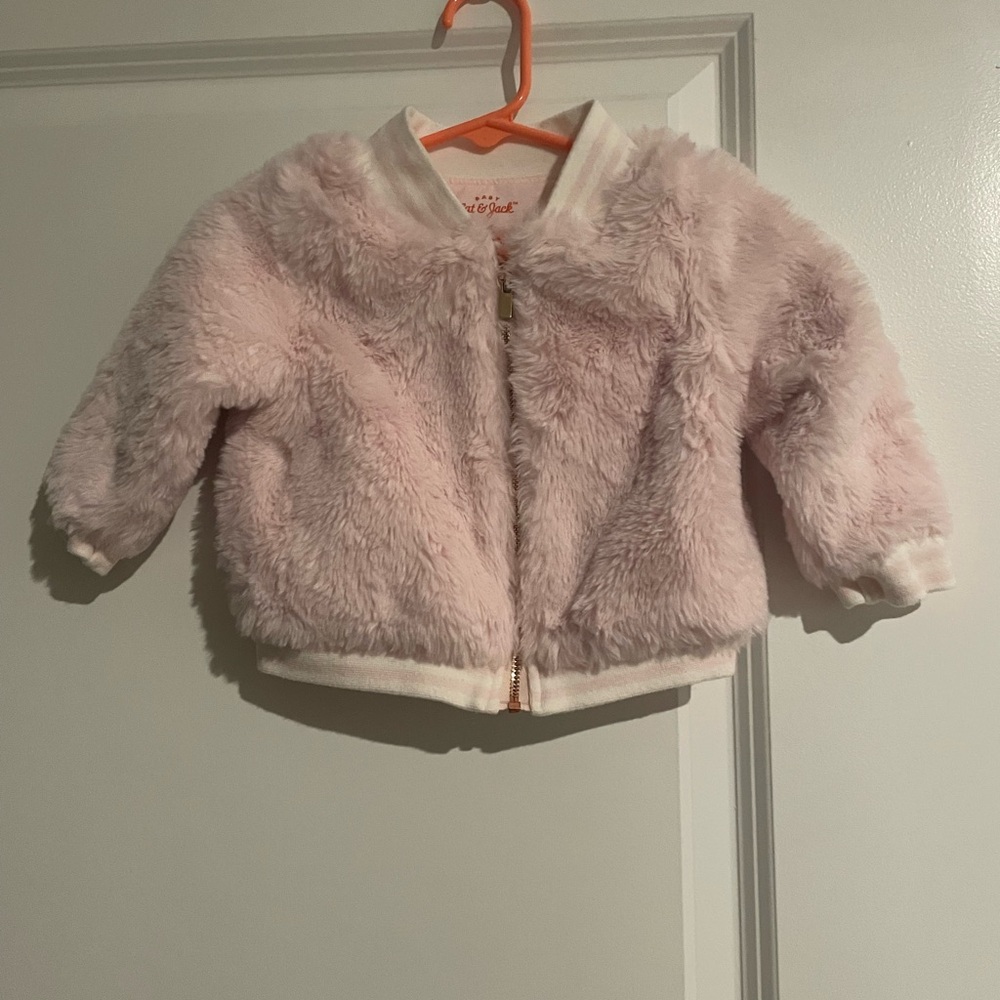 Cat & Jack Light Pink Faux Fur Kids Jacket